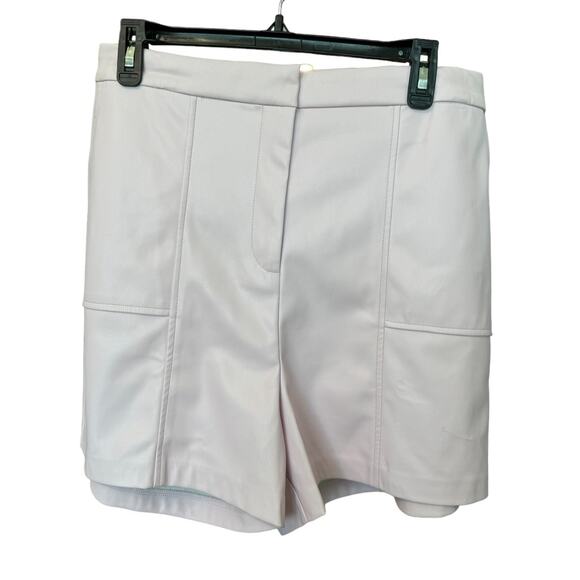 New ~ HALOGEN ~   Pale  Pink Faux Leather Shorts Size L SO CUTE - Picture 4 of 9
